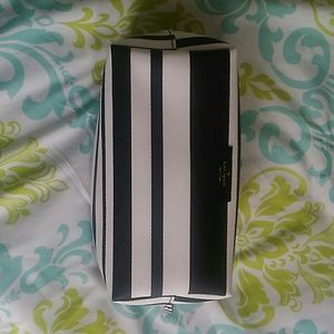 Kate Spade black and white makeup bag